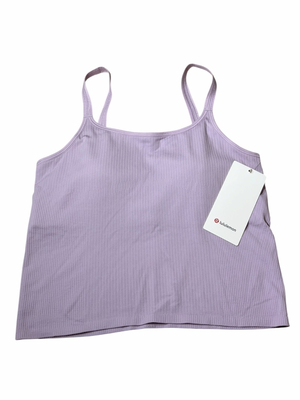 NWT Lululemon Ebb To Street Scoop Cropped Tank Top (Lilac Play) Size 12